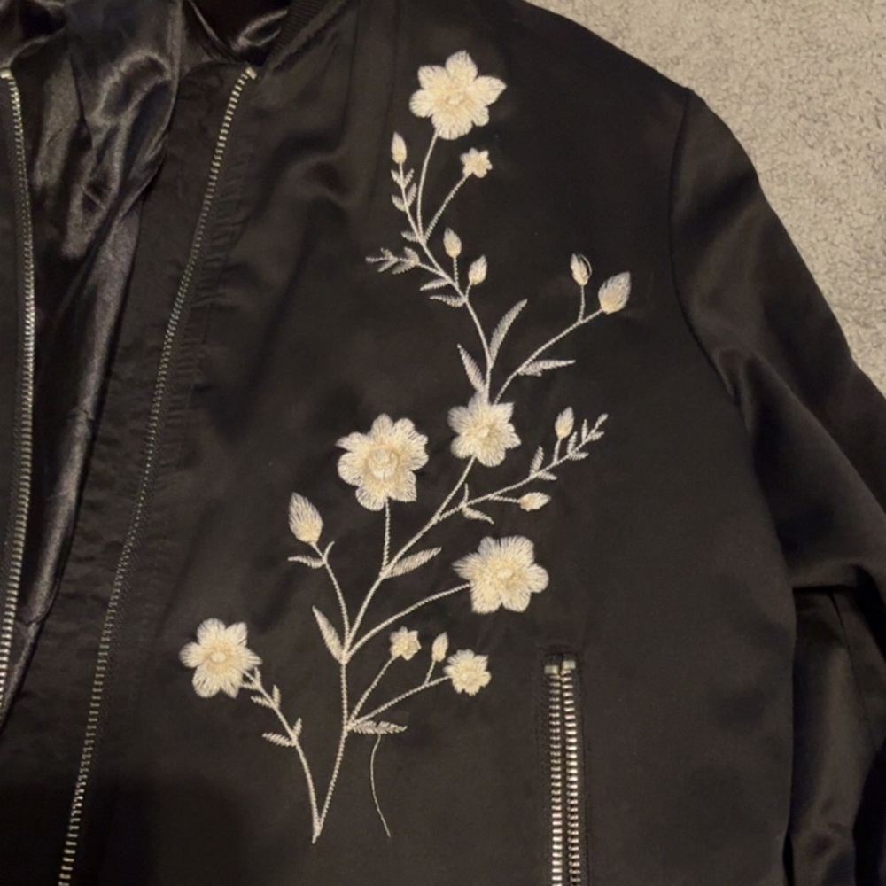 A.n.a. Embroidered flower bomb jacket - Picture 2 of 6